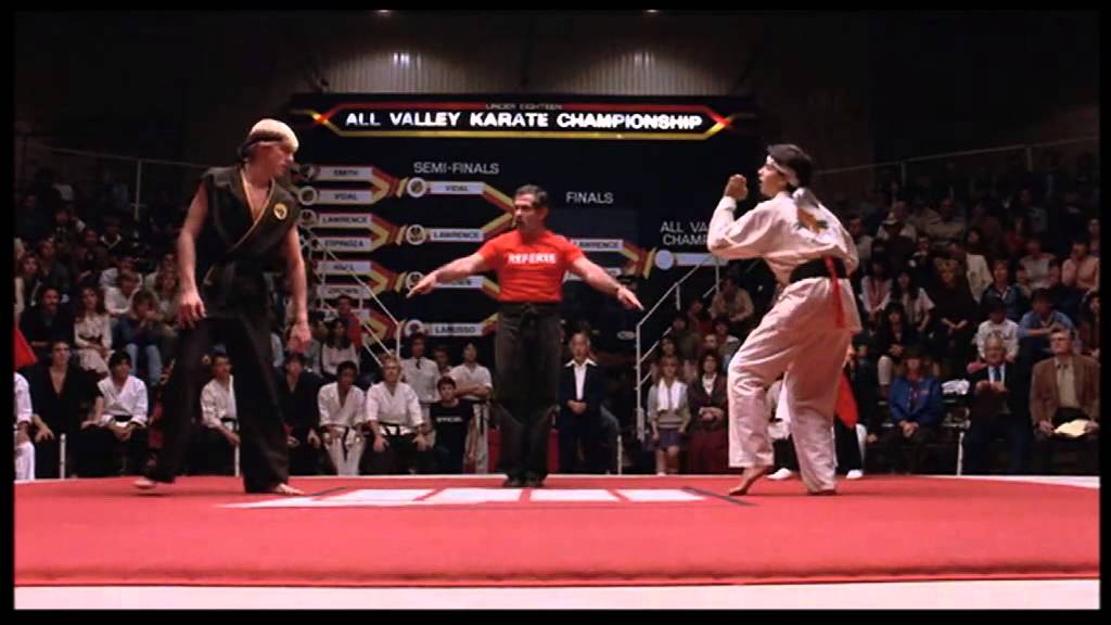 the karate kid fighting scene in the ring