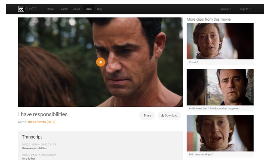 Search Clips by Quote | Free Movie Clips